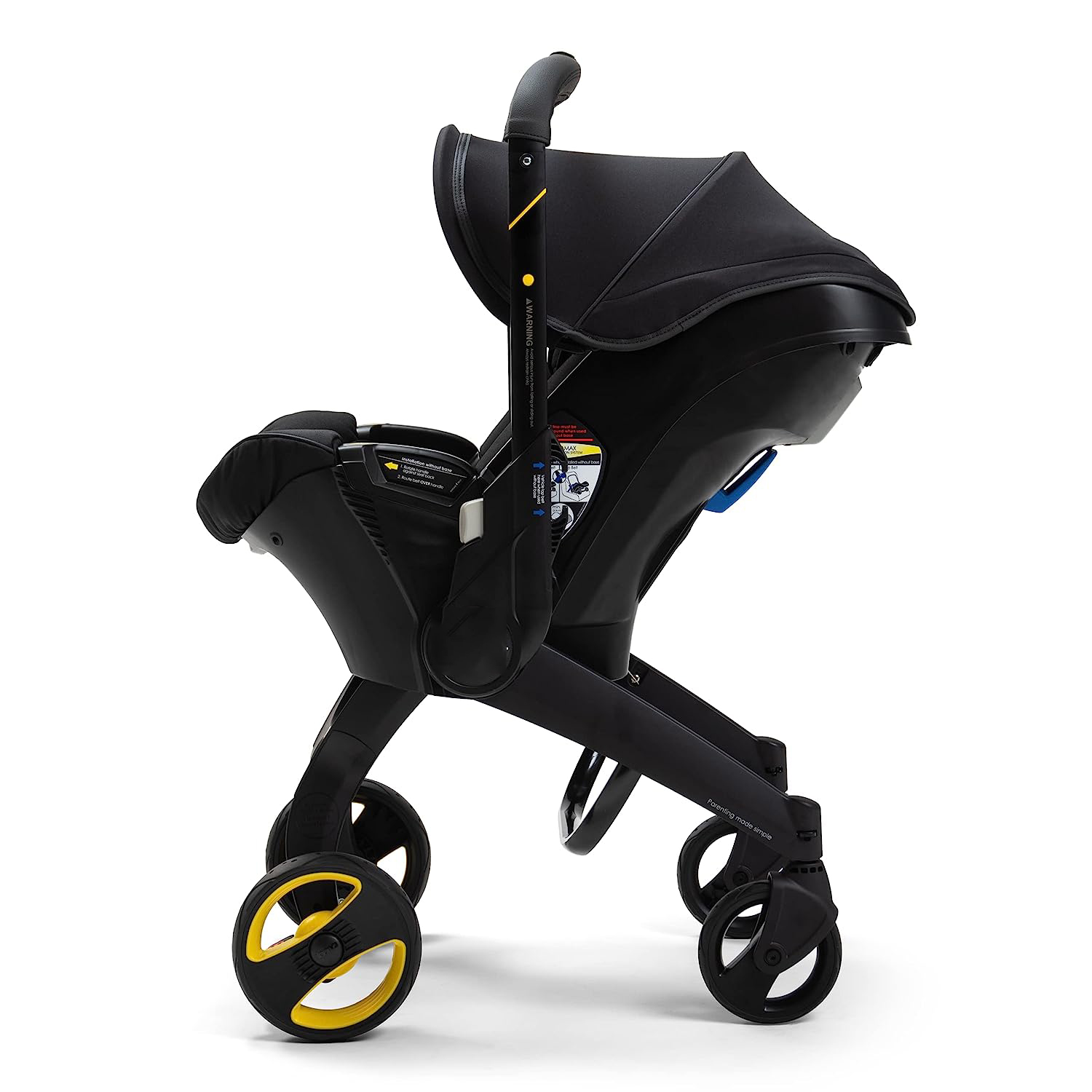 Infant Car Seat & Latch Base - Rear Facing, Car Seat to Stroller in Seconds - US Version, Nitro Black
