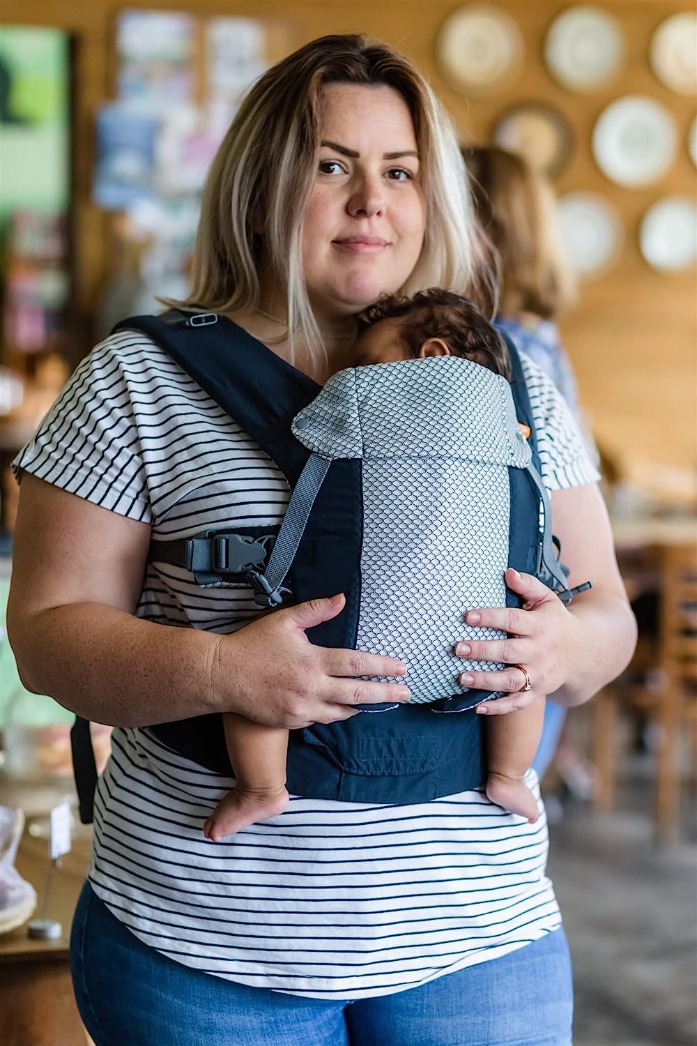 Baby Carrier Newborn to Toddler - All Positions Baby Body Carrier, Baby Carrier Backpack & Baby Front Carrier with Adjustable Seat, Ergonomic Baby Holder Carrier 7-35 lbs (Navy)