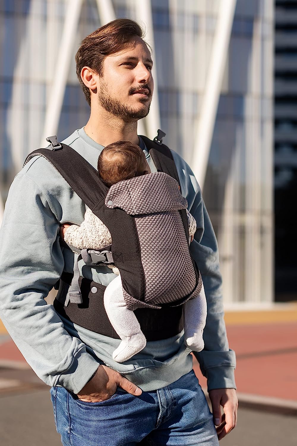 Baby Carrier Newborn to Toddler - All Positions Baby Body Carrier, Baby Carrier Backpack & Baby Front Carrier with Adjustable Seat, Ergonomic Baby Holder Carrier 7-35 lbs (Navy)