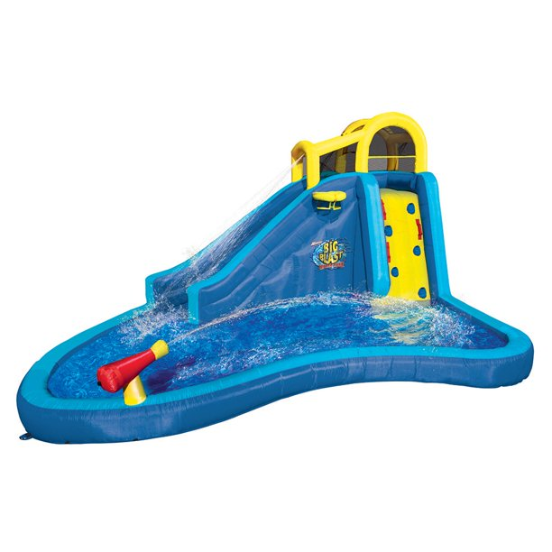 Banzai Inflatable Big Blast Cannon Splash Slide Lagoon Pool Outdoor Water Park