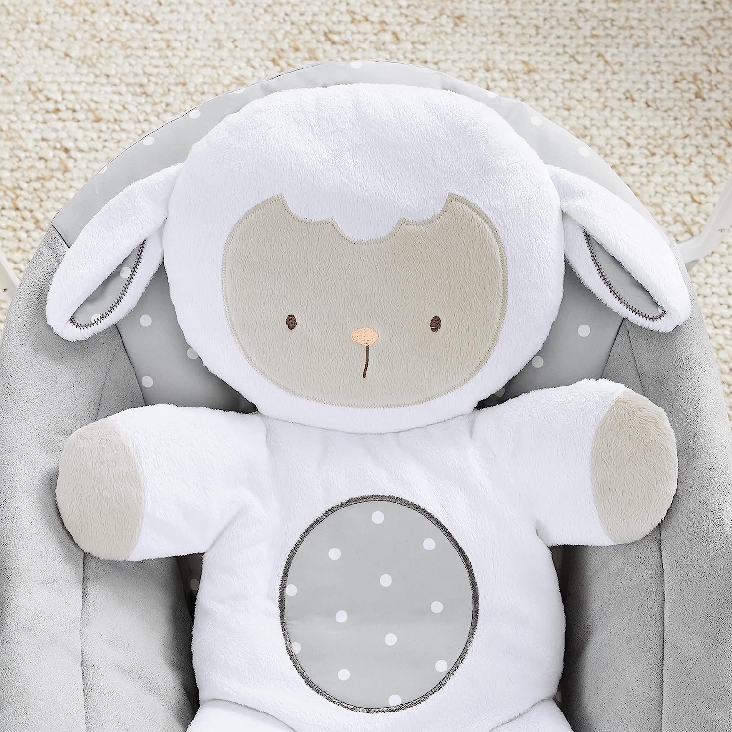 Ingenuity Soothe 'n Delight Compact Portable 6-Speed Plush Baby Swing with Music, Folds Easy, 0-9 Months 6-20 lbs (Cozy Kingdom)