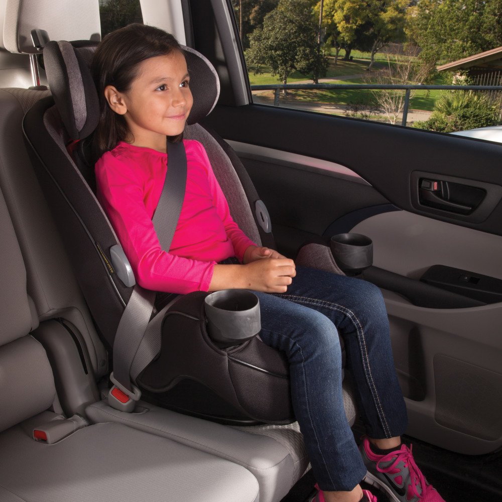 Safety 1st Grow and Go All-in-One Convertible Car Seat, Rear-facing 5-40 pounds, Forward-facing 22-65 pounds, and Belt-positioning booster 40-100 pounds, Carbon Wave