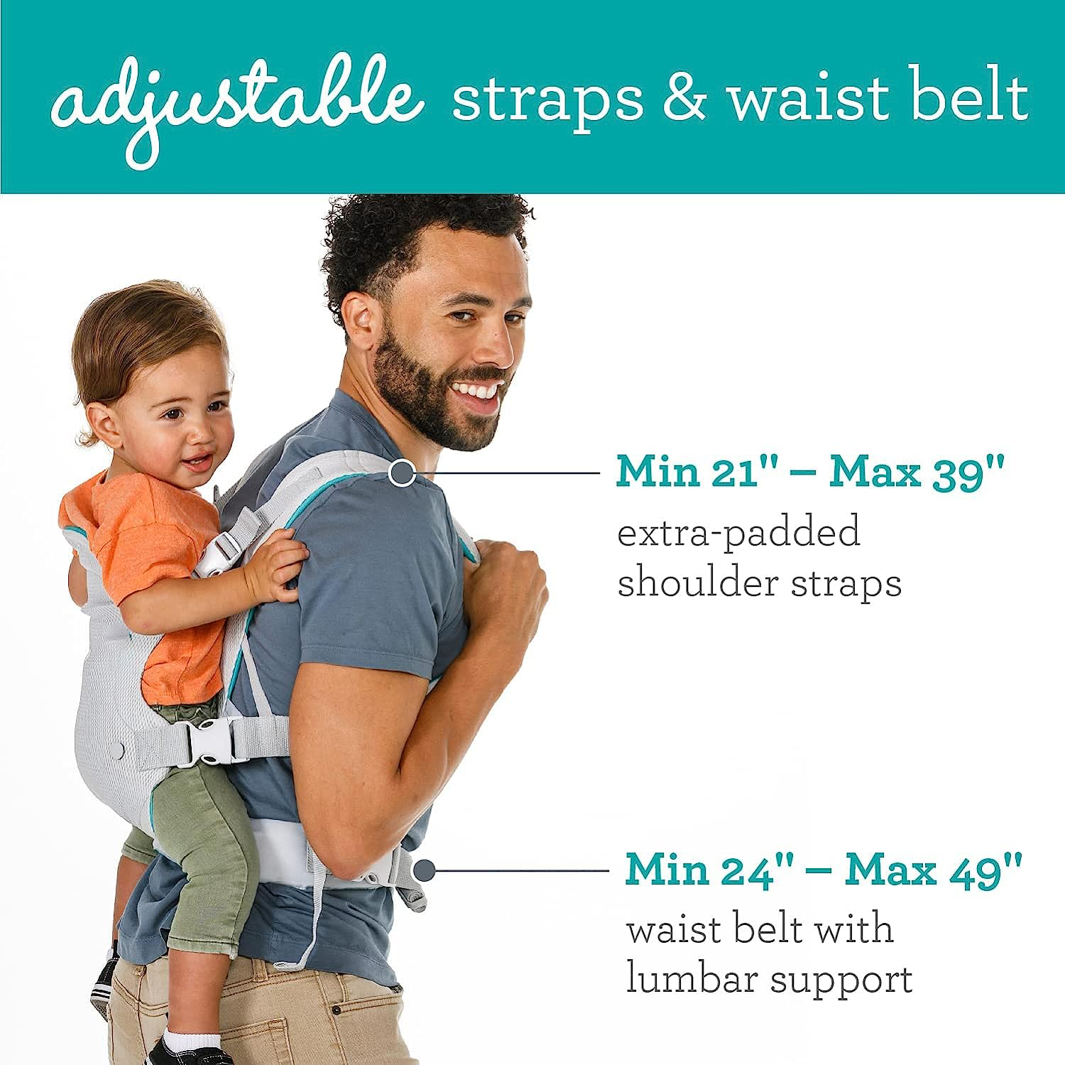 Advanced 4-in-1 Carrier - Ergonomic, convertible, face-in and face-out front and back carry for newborns and older babies 8-32 lbs