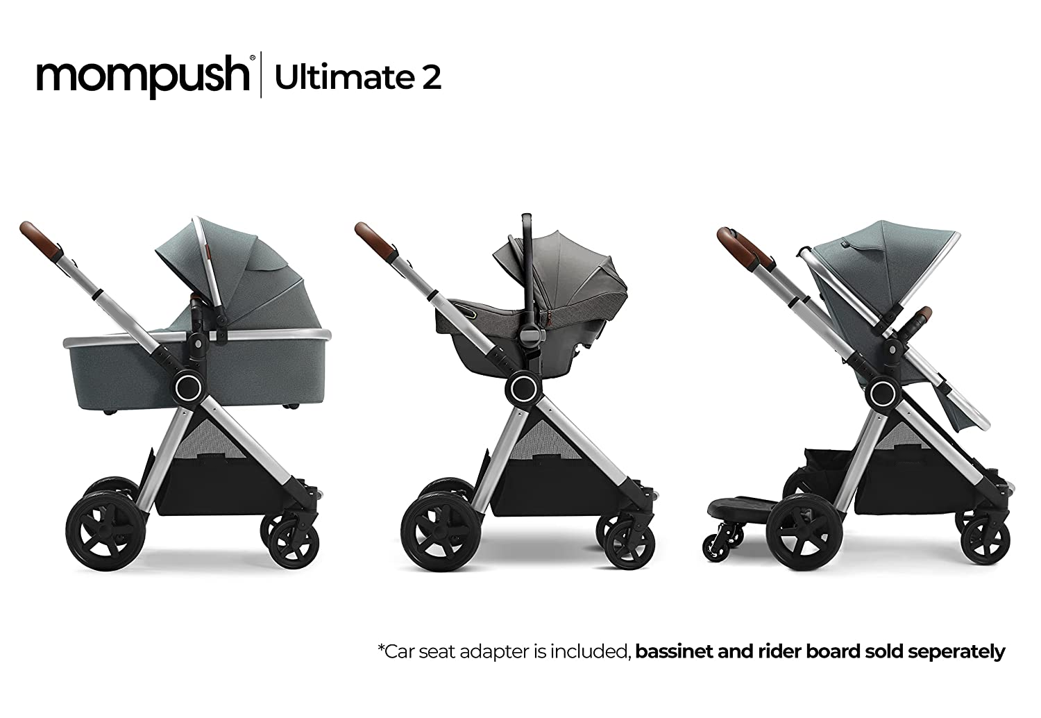 Baby Stroller with Removable Bassinet - Full-Size Baby Strollers for Comfortable Outings with Baby - Toddler Stroller with Reversible Stroller Seat - Smooth Glide Bassinet Stroller