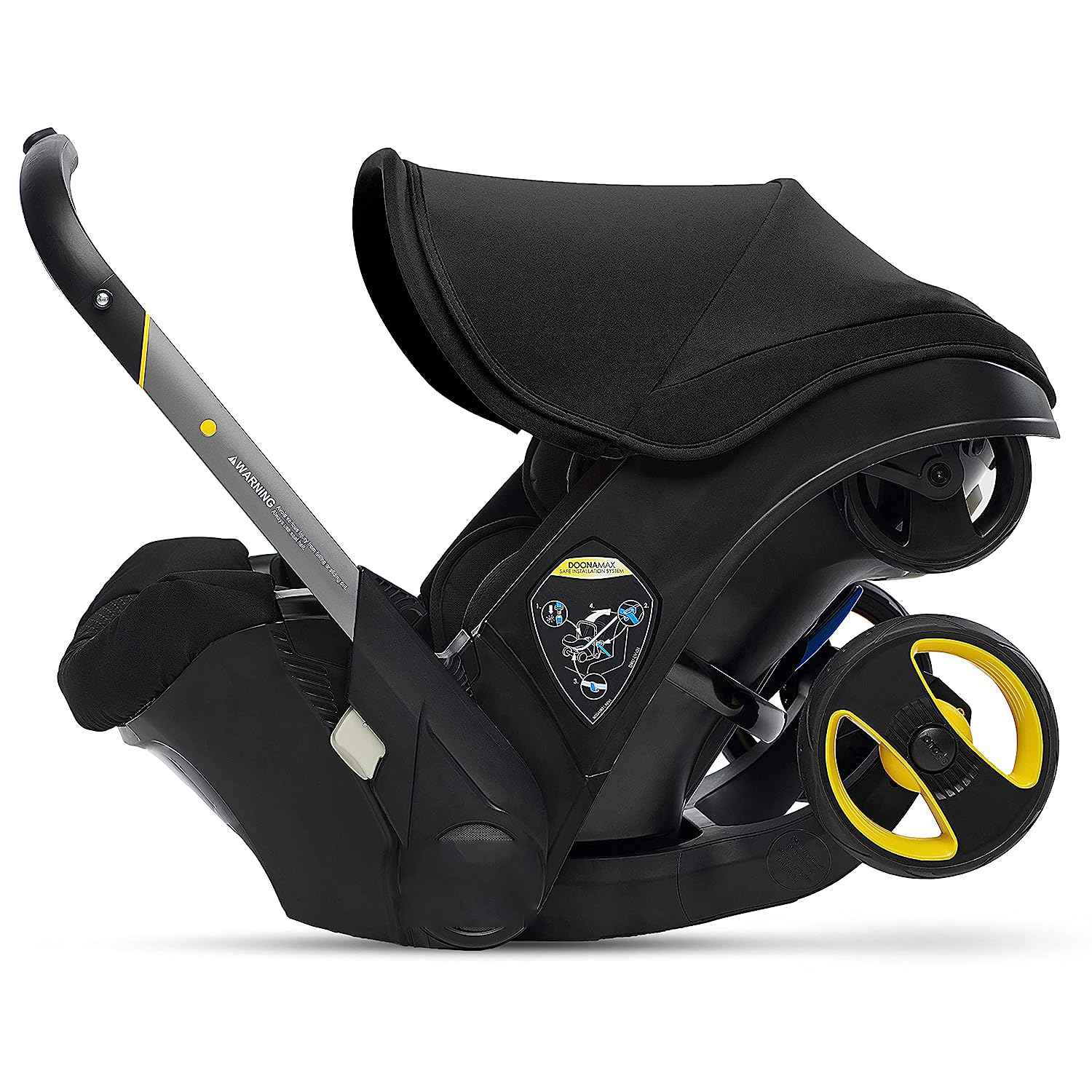 Infant Car Seat & Latch Base - Rear Facing, Car Seat to Stroller in Seconds - US Version, Nitro Black