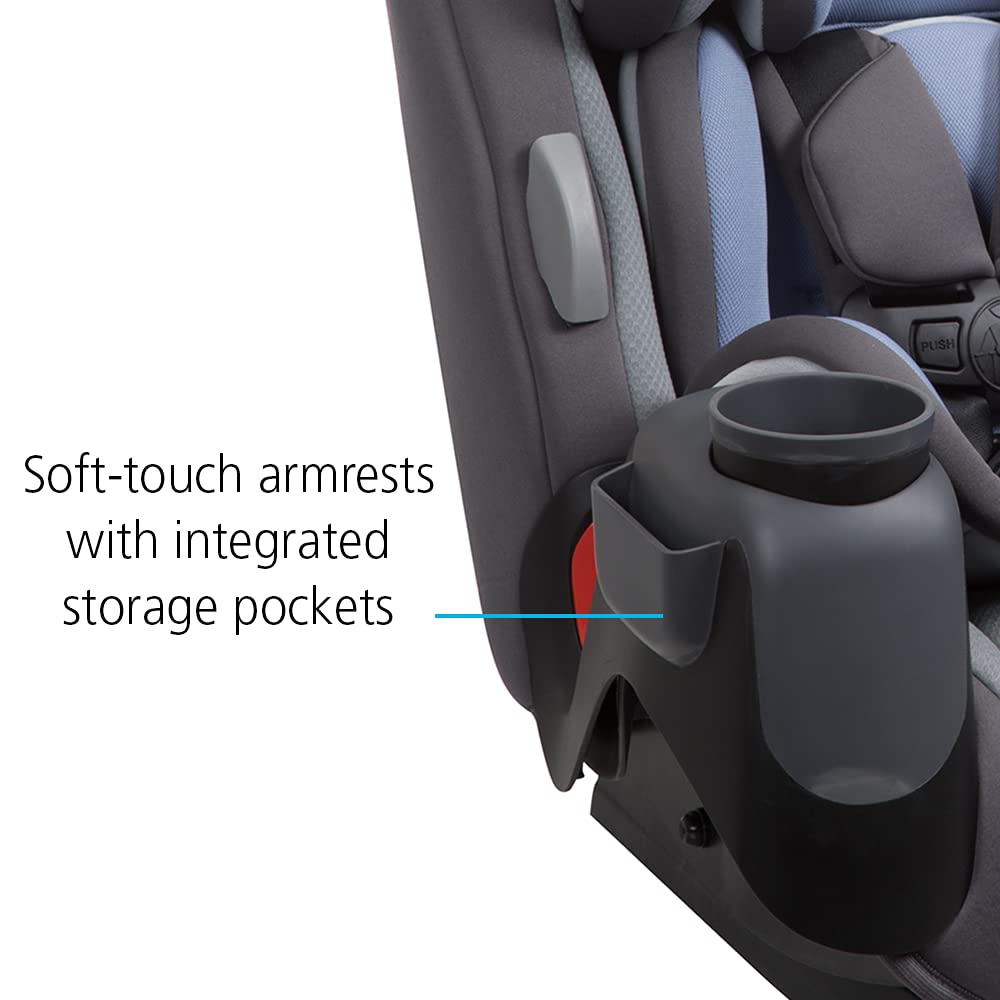 Safety 1st Grow and Go All-in-One Convertible Car Seat, Rear-facing 5-40 pounds, Forward-facing 22-65 pounds, and Belt-positioning booster 40-100 pounds, Carbon Wave