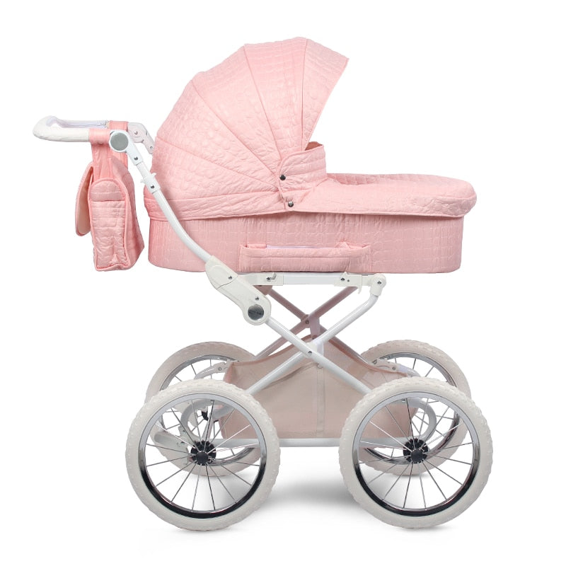 Two Way European Baby Stroller Luxury High Profile Trolley Baby Carriage