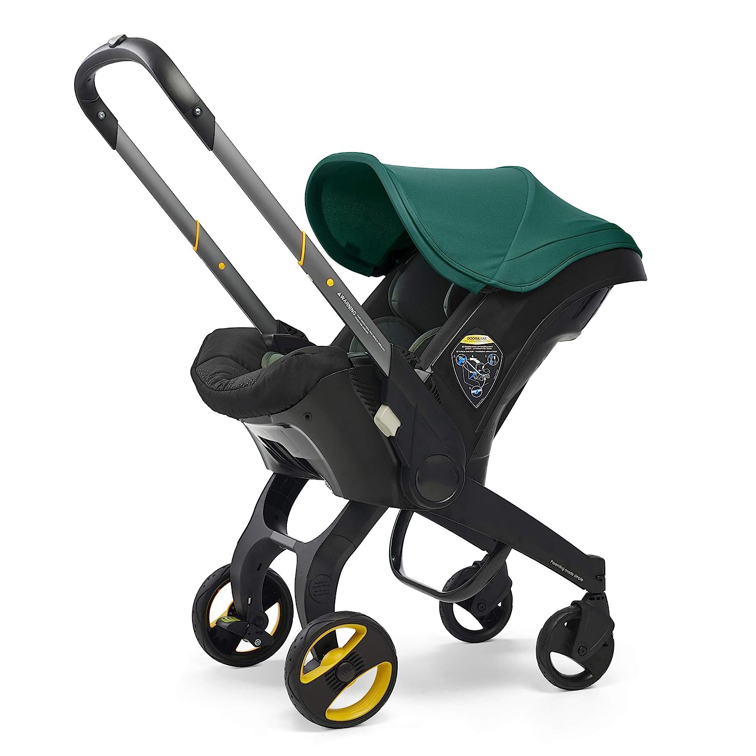 Infant Car Seat & Latch Base - Rear Facing, Car Seat to Stroller in Seconds - US Version, Nitro Black