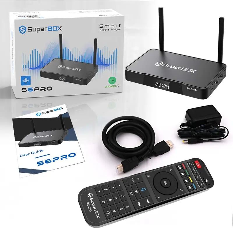 SuperBox S6 Max - Smart TV Box, Android 12 OS, 6k UHD Streaming, Home theater-grade video and audio medium player