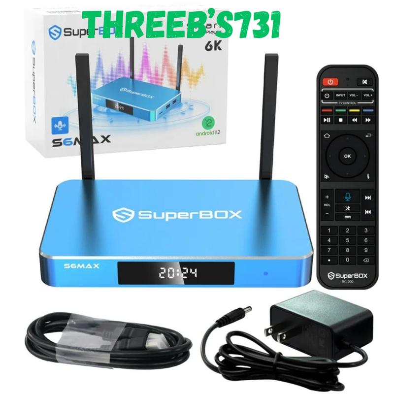SuperBox S6 Max - Smart TV Box, Android 12 OS, 6k UHD Streaming, Home theater-grade video and audio medium player