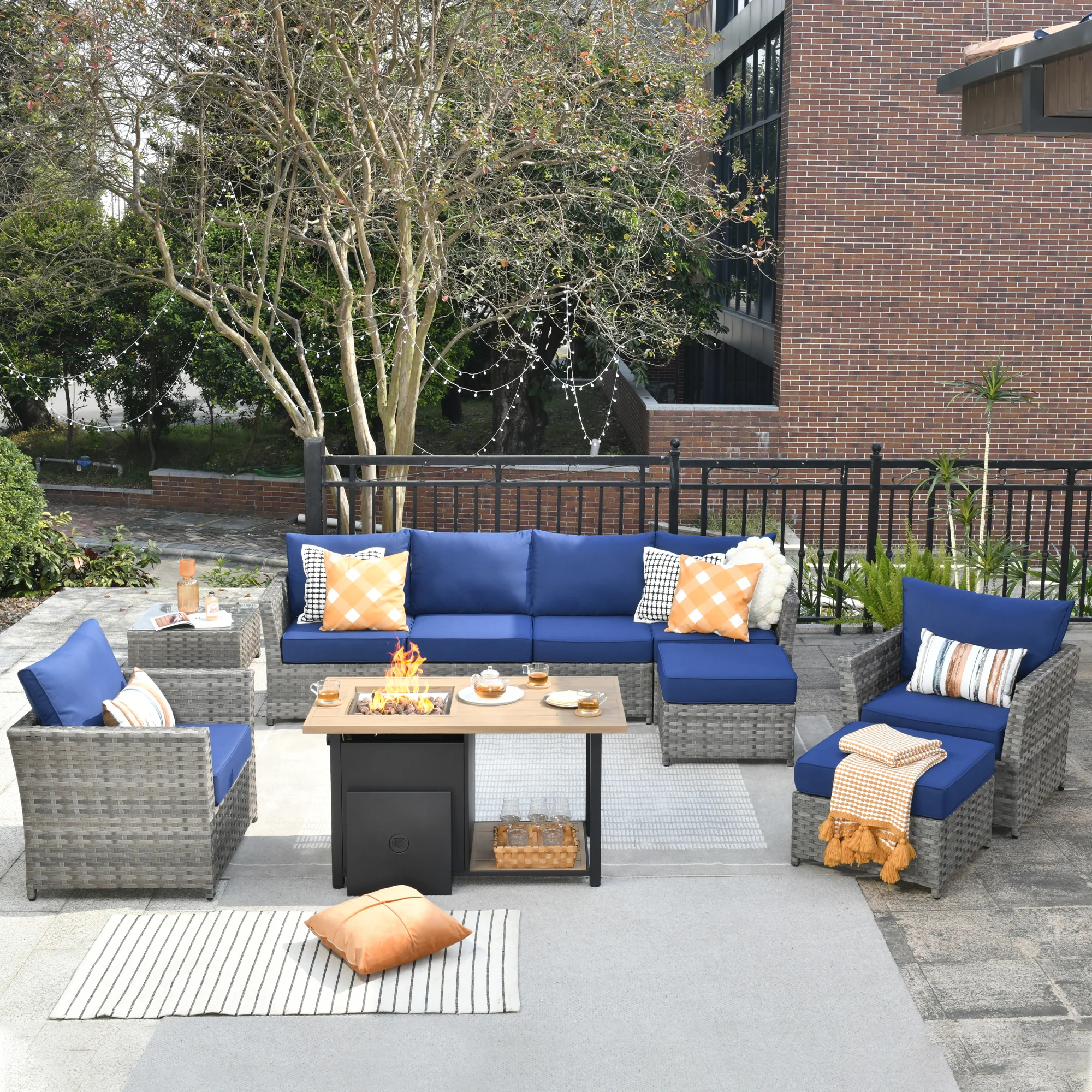 Ovios Patio Furniture Set 10-Piece include 42