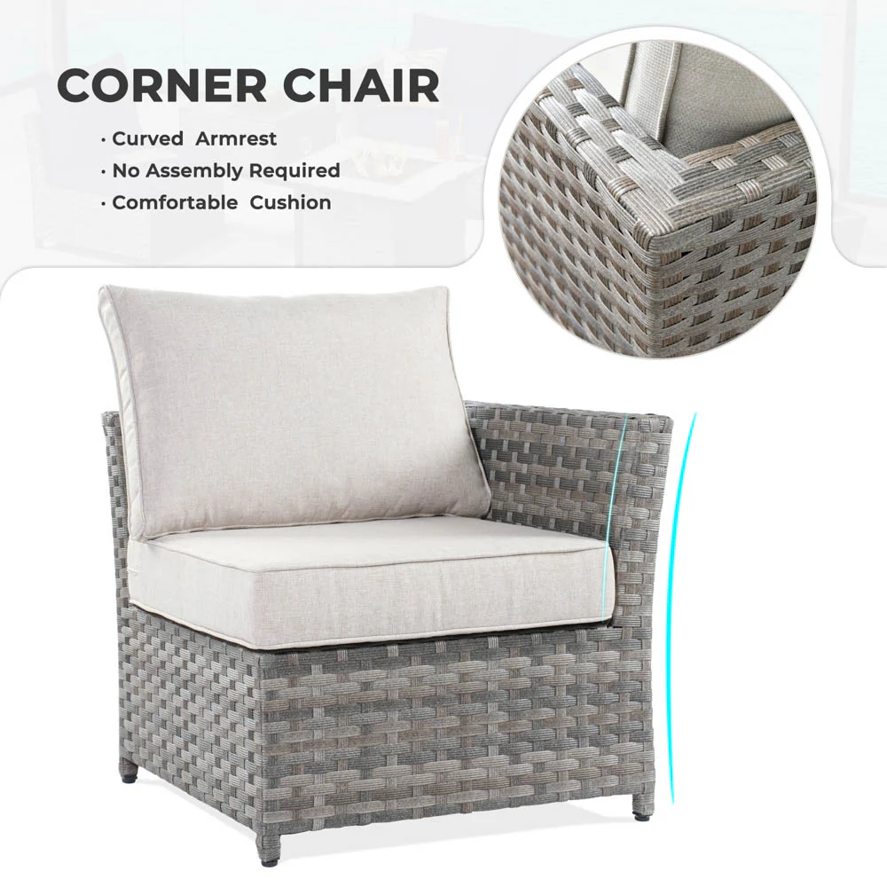 Ovios New Rimaru Series Patio Furniture Set 10-Piece include 42