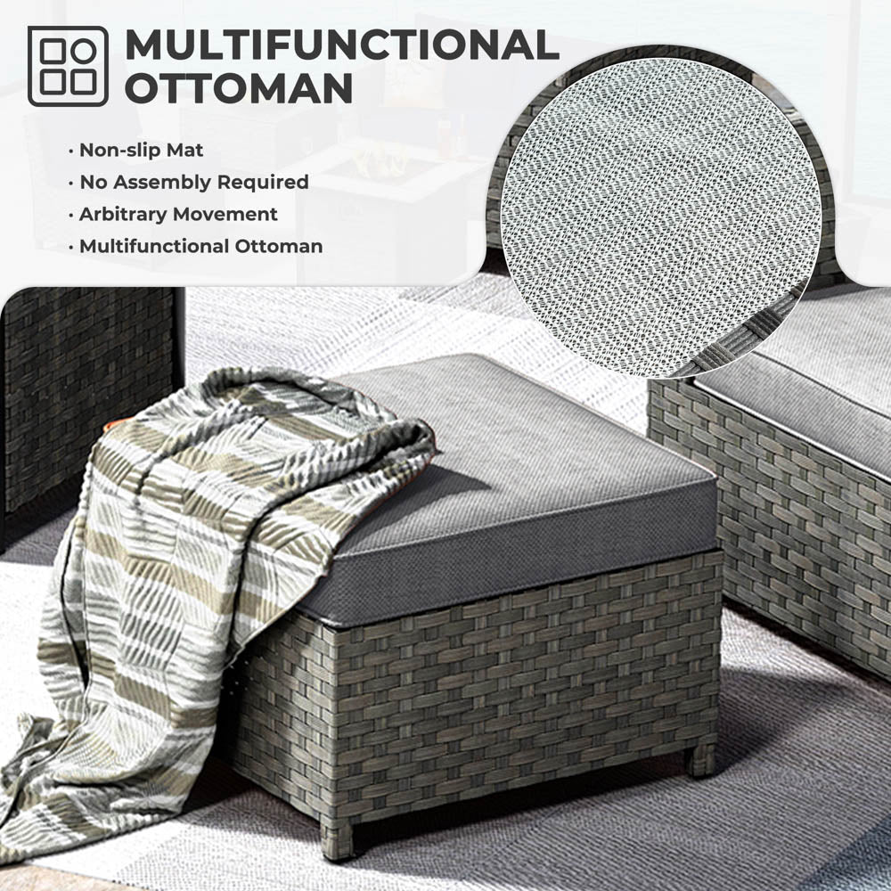 Ovios New Rimaru Series Patio Furniture Set 13-Piece include 42