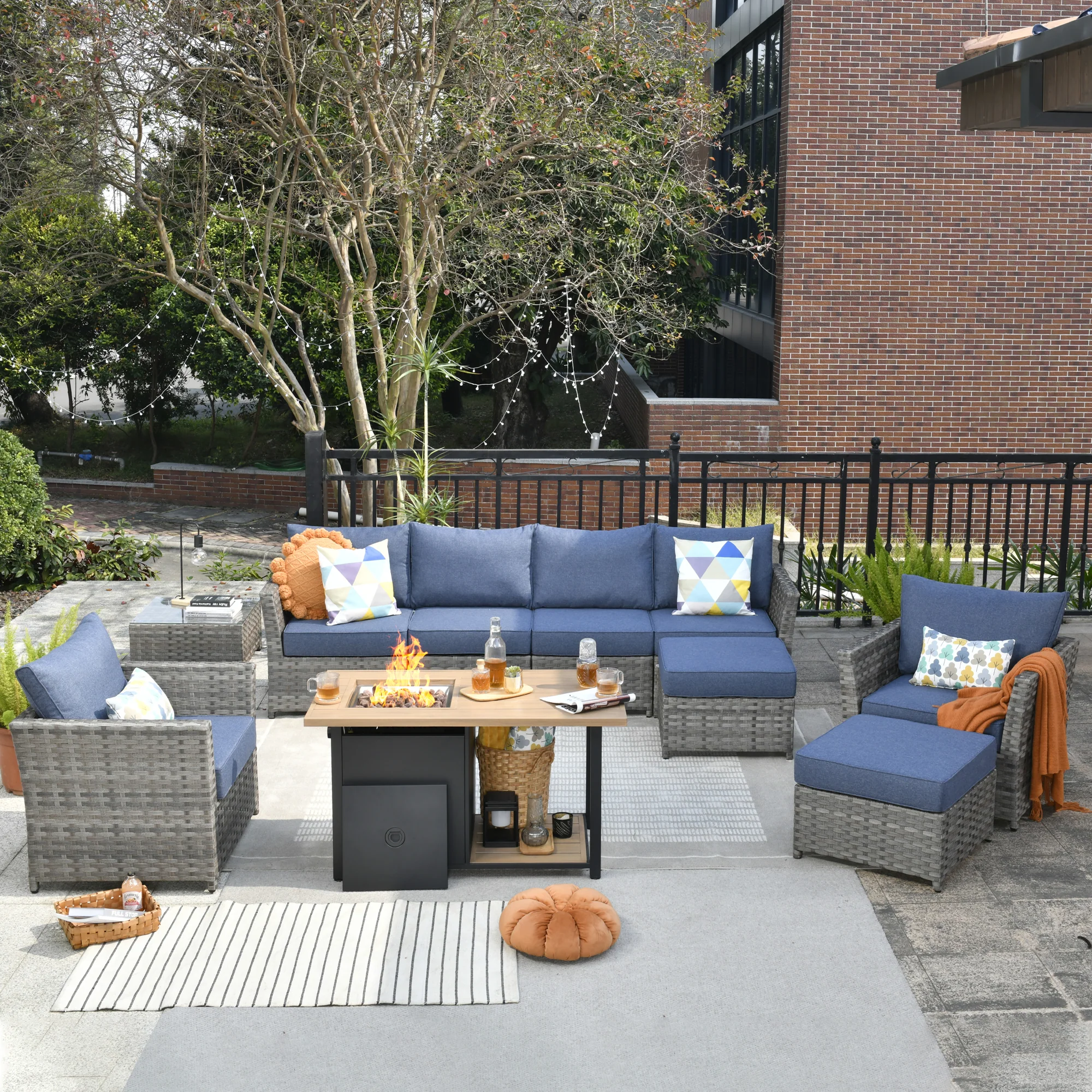 Ovios Patio Furniture Set 10-Piece include 42
