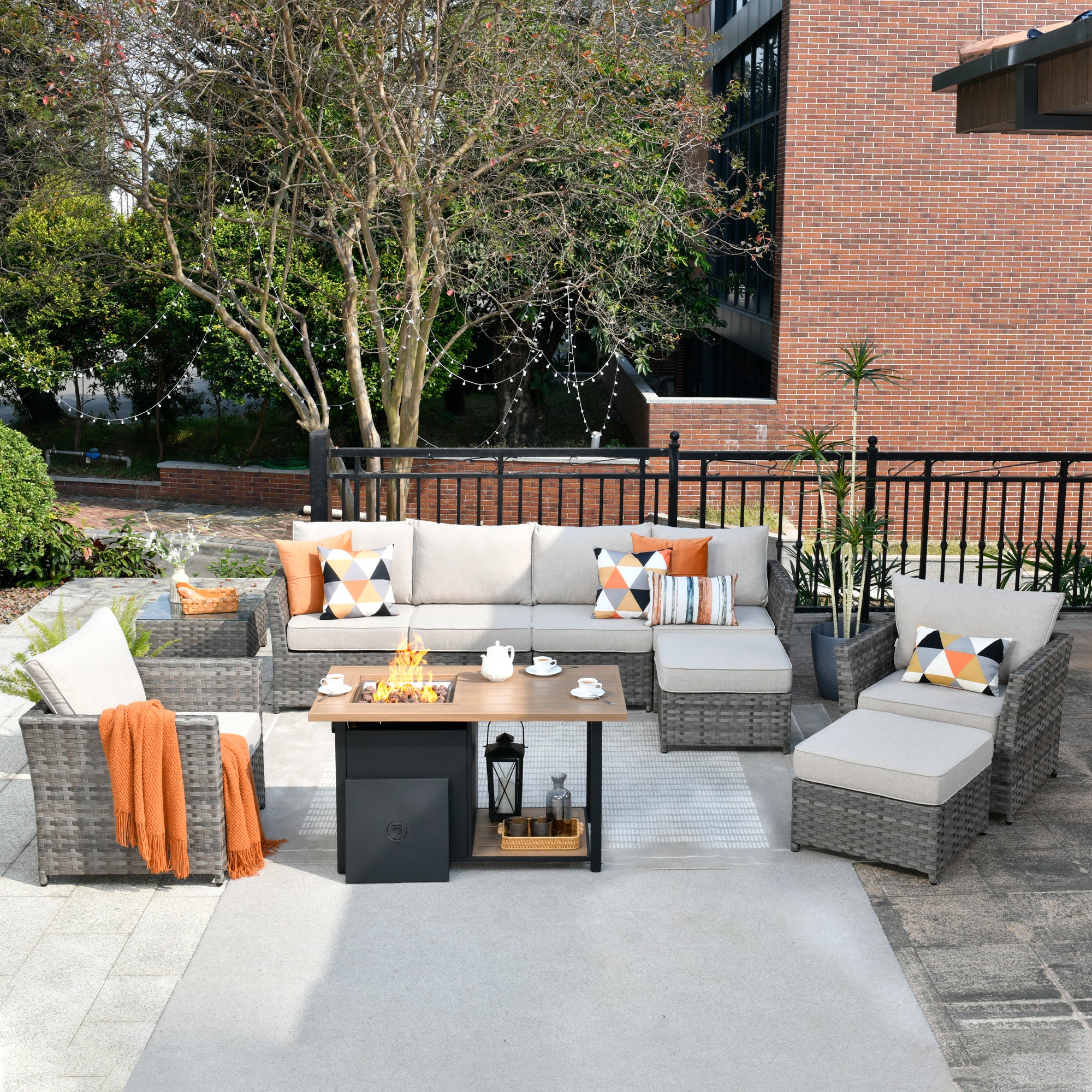 Ovios Patio Furniture Set 10-Piece include 42