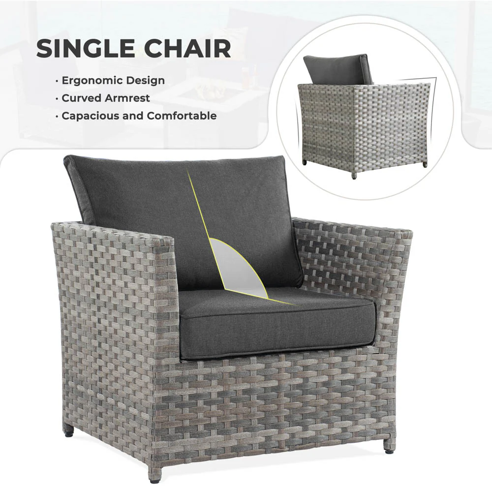 Ovios New Rimaru Series Patio Furniture Set 10-Piece include 42