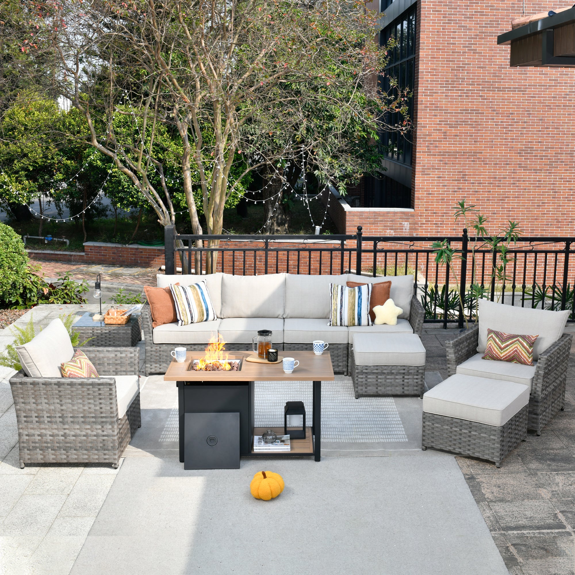 Ovios Patio Furniture Set 10-Piece include 42