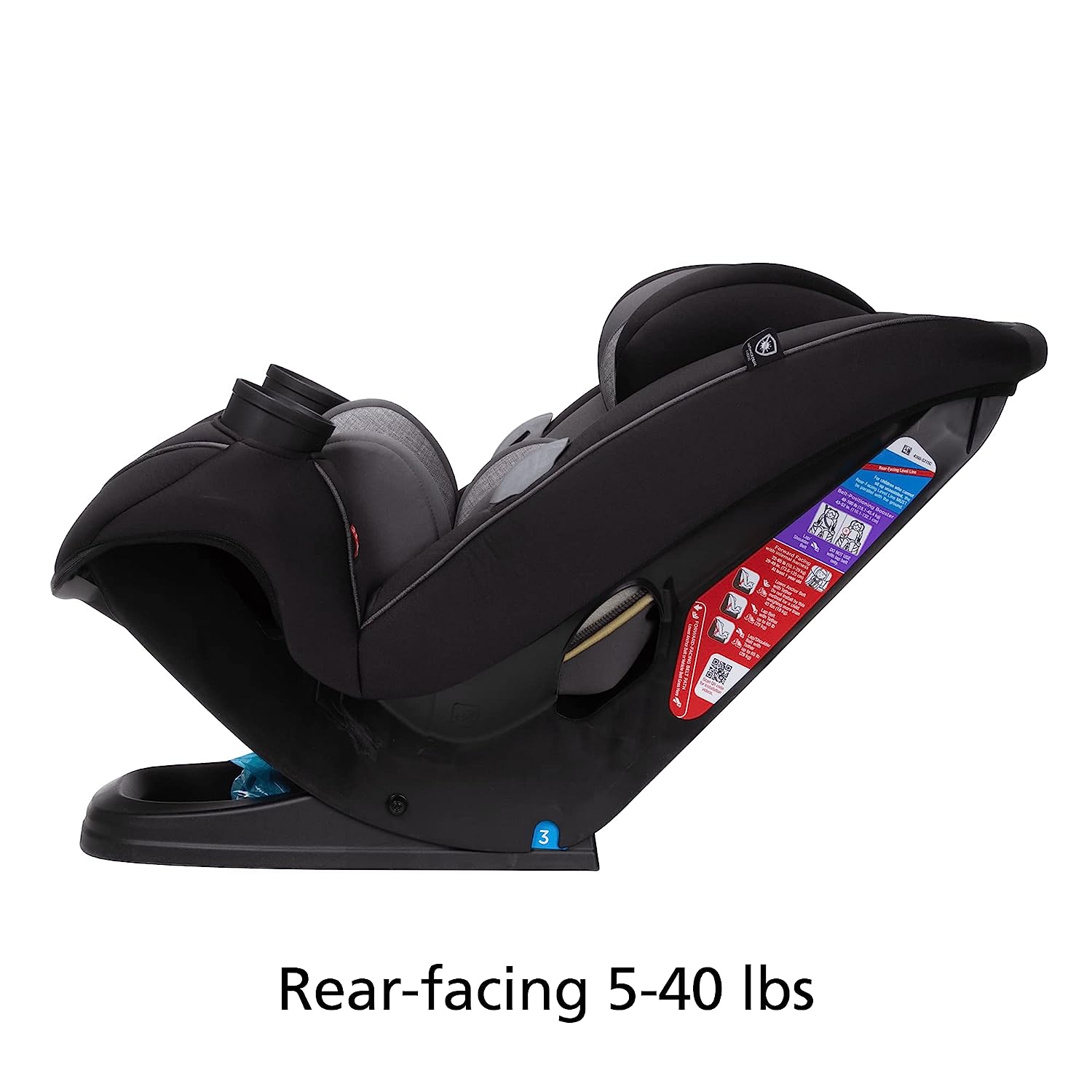 Safety 1st Grow and Go All-in-One Convertible Car Seat, Rear-facing 5-40 pounds, Forward-facing 22-65 pounds, and Belt-positioning booster 40-100 pounds, Carbon Wave