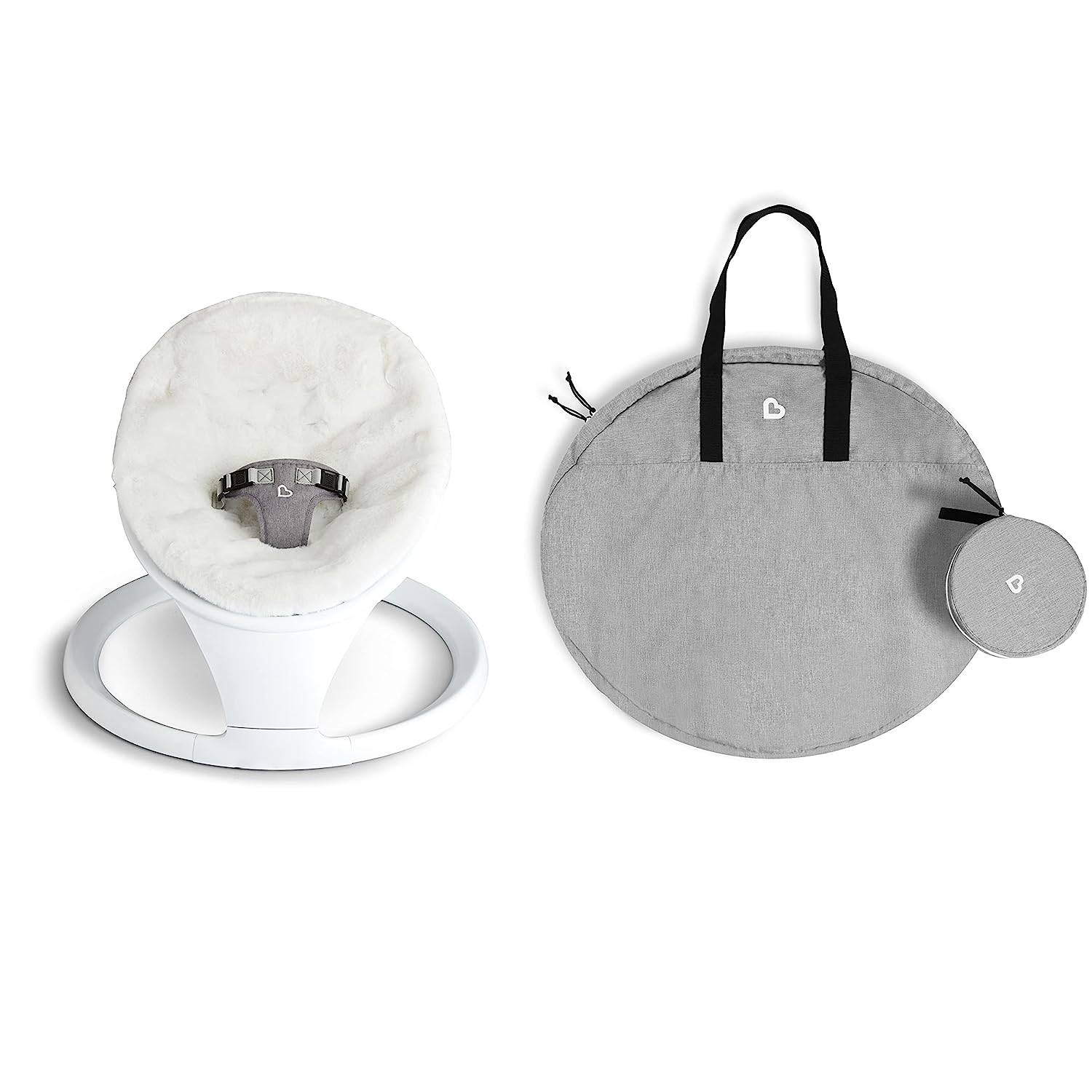 Bluetooth Enabled Lightweight Baby Swing with Natural Sway in 5 Ranges of Motion, Includes Remote Control