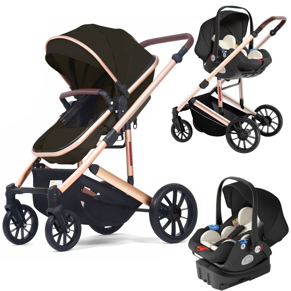 Deluxe 3 in 1 Baby Stroller