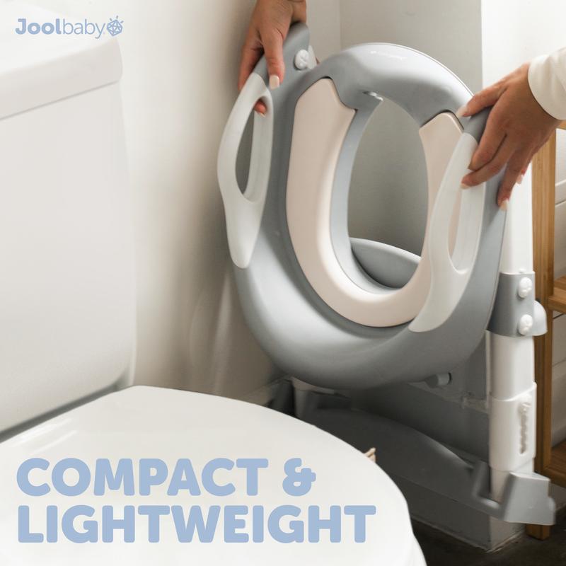 Baby Potty Training Seat with 2 Step Ladderfor Toddlers-Soft Cushioned Seat & SplashGuard, Adjustable Height