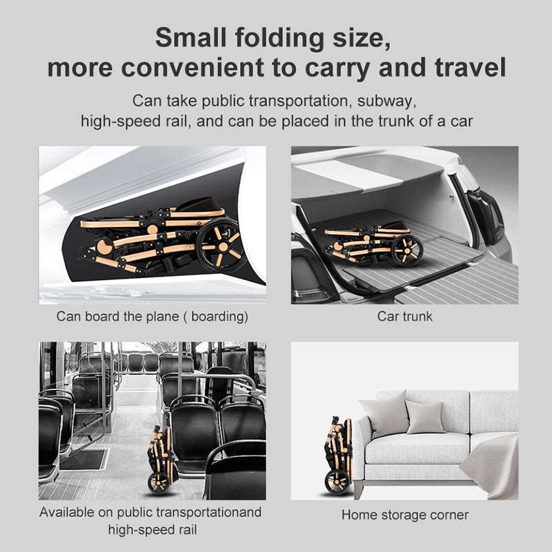 Newborn Baby Bassinet Stroller 3 in 1 High-View Convertible Stroller with Reversible Seat Anti-Shock Pushchair Strollers