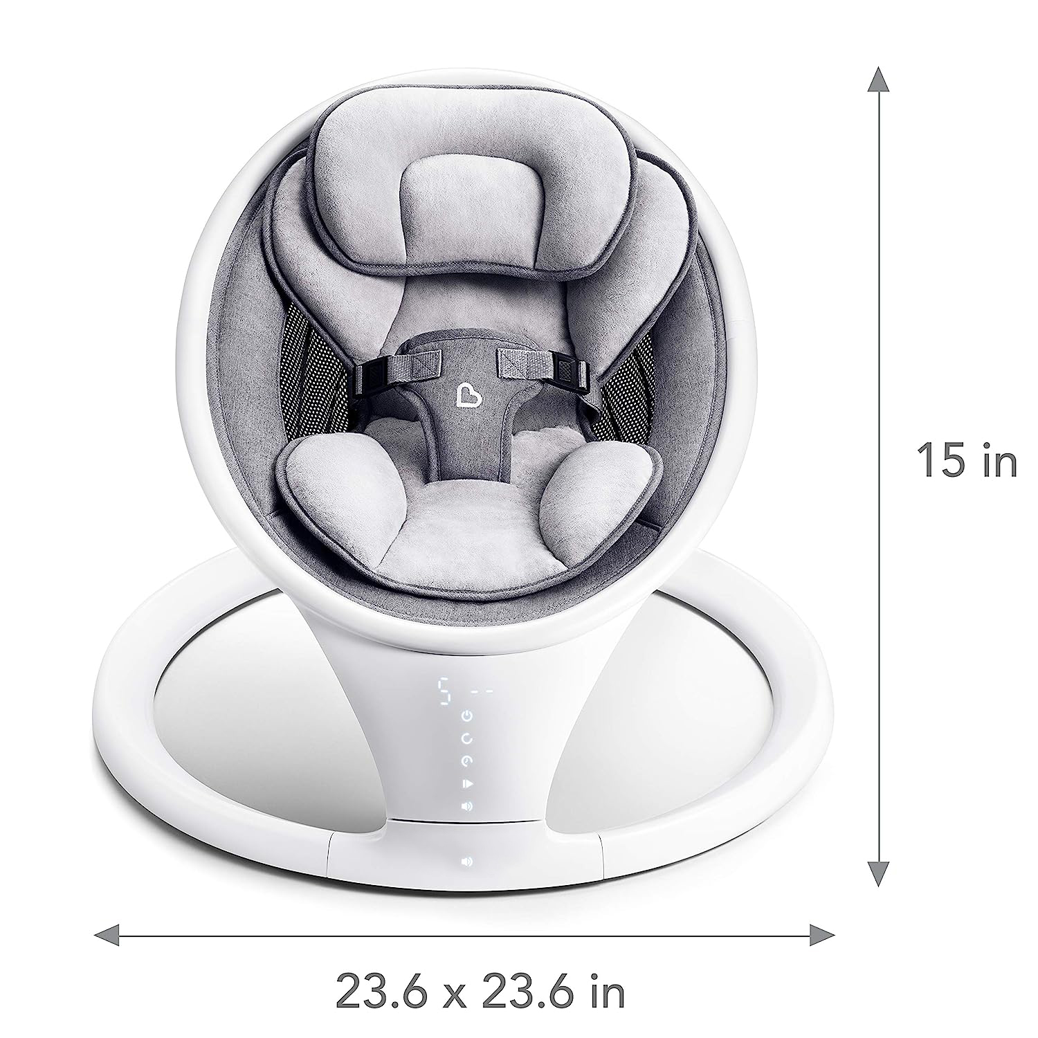 Bluetooth Enabled Lightweight Baby Swing with Natural Sway in 5 Ranges of Motion, Includes Remote Control