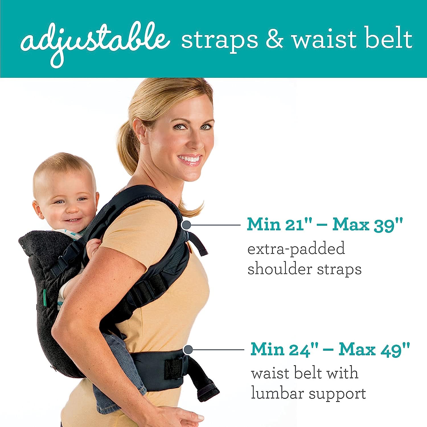 Advanced 4-in-1 Carrier - Ergonomic, convertible, face-in and face-out front and back carry for newborns and older babies 8-32 lbs