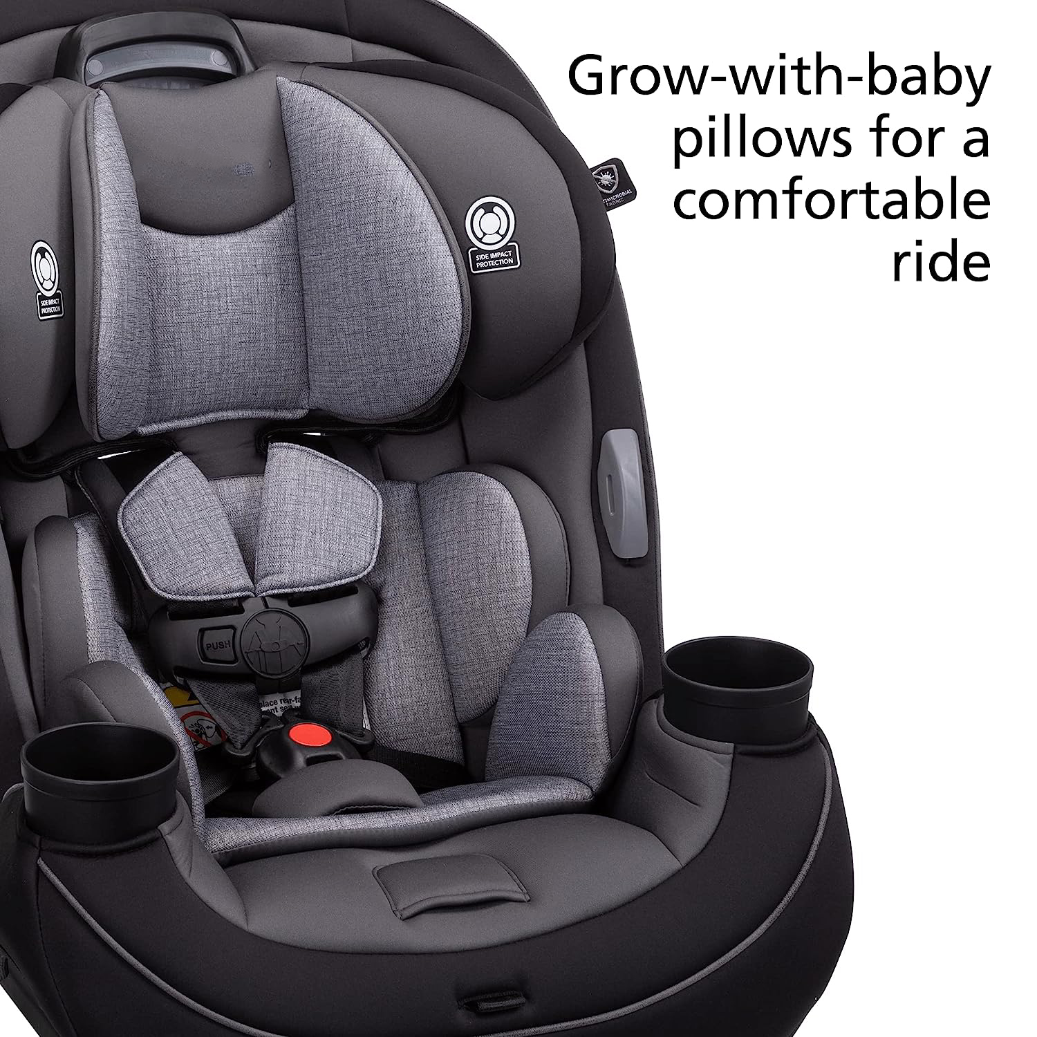 Safety 1st Grow and Go All-in-One Convertible Car Seat, Rear-facing 5-40 pounds, Forward-facing 22-65 pounds, and Belt-positioning booster 40-100 pounds, Carbon Wave