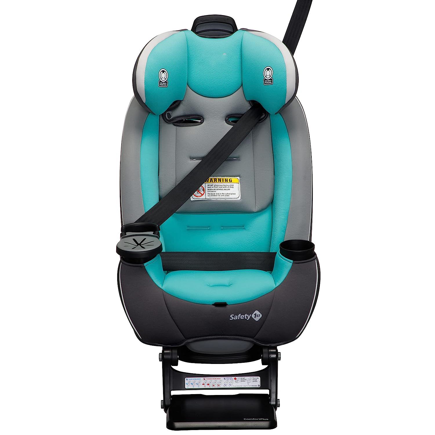Safety 1st Grow and Go All-in-One Convertible Car Seat, Rear-facing 5-40 pounds, Forward-facing 22-65 pounds, and Belt-positioning booster 40-100 pounds, Carbon Wave