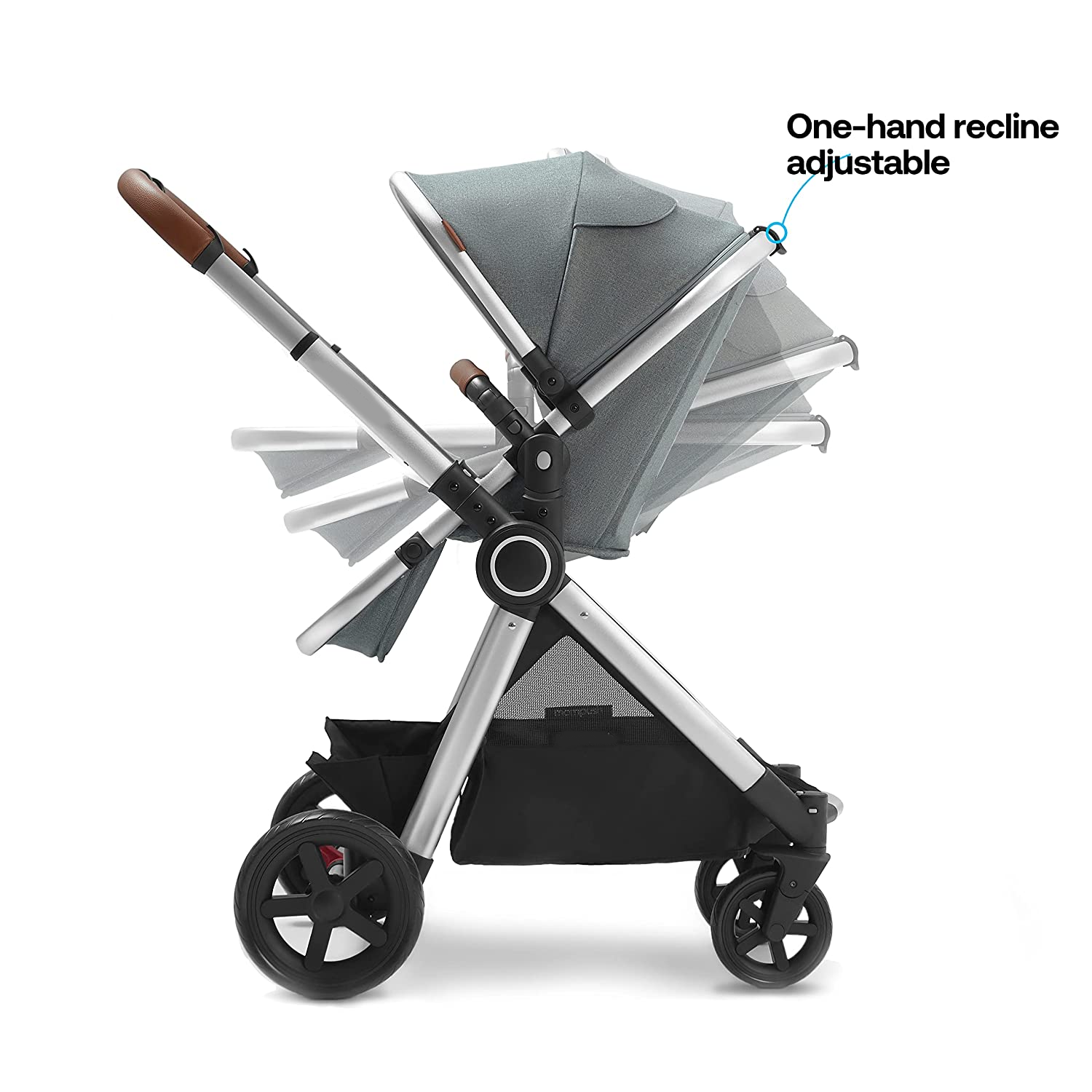 Baby Stroller with Removable Bassinet - Full-Size Baby Strollers for Comfortable Outings with Baby - Toddler Stroller with Reversible Stroller Seat - Smooth Glide Bassinet Stroller