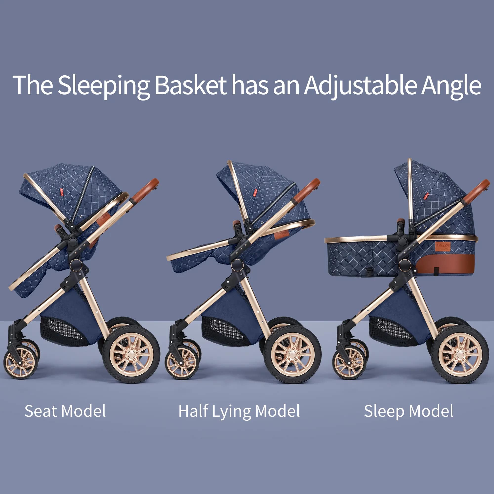 3 in 1 Luxury Baby Stroller (Free Car Seat)