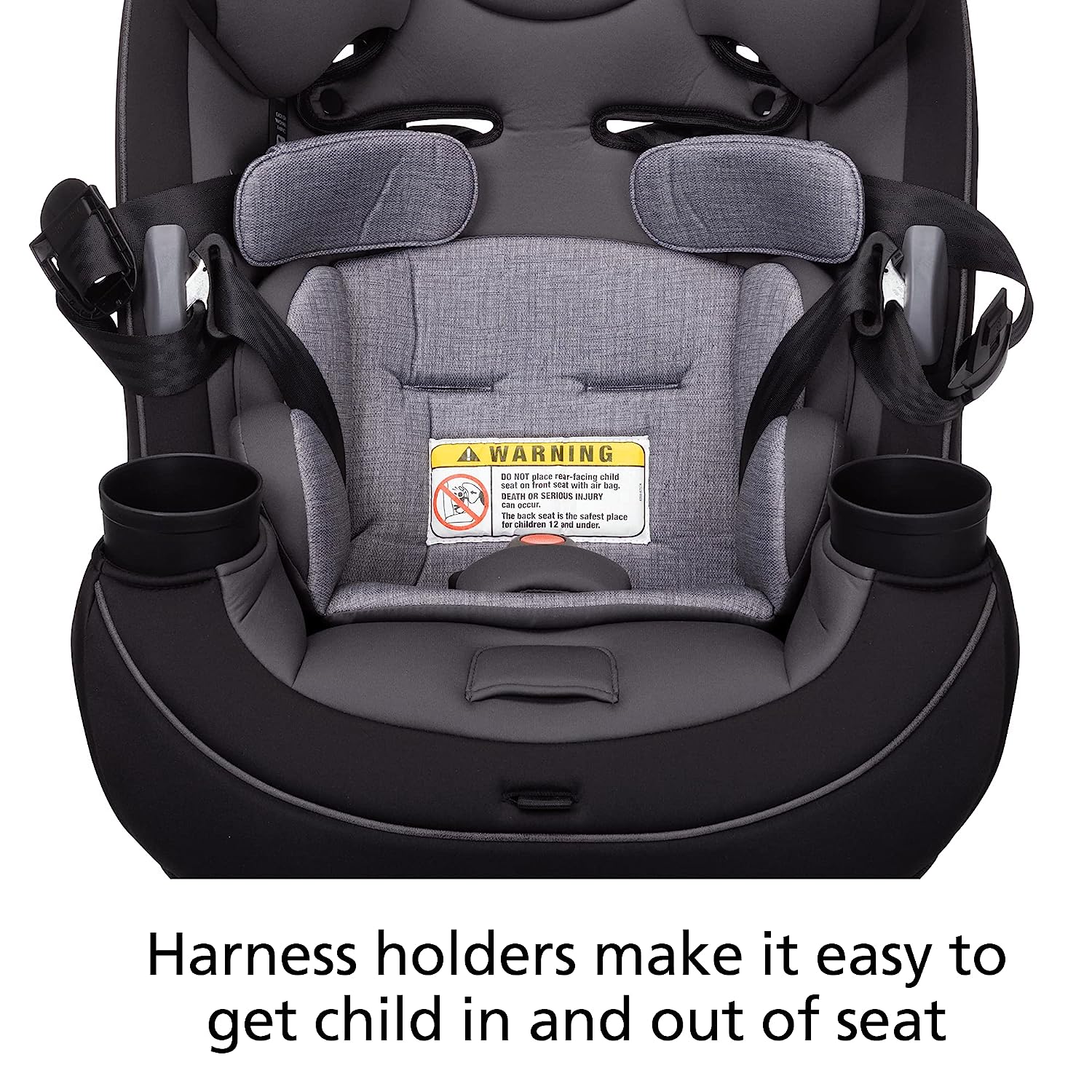 Safety 1st Grow and Go All-in-One Convertible Car Seat, Rear-facing 5-40 pounds, Forward-facing 22-65 pounds, and Belt-positioning booster 40-100 pounds, Carbon Wave