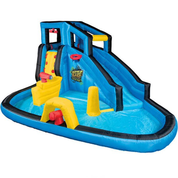 Banzai Battle Blast Inflatable Outdoor Water Park & Slide, Ages 5 & Up, Unisex