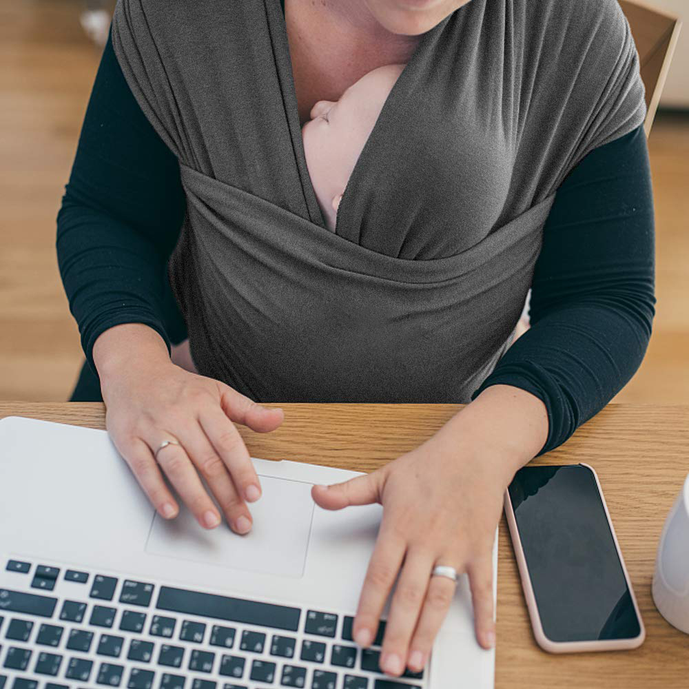 Baby Wrap Carrier,Hands Free Baby Carrier Sling,Lightweight,Breathable,Softness,Perfect for Newborn Infants and Babies Shower Gift,Black