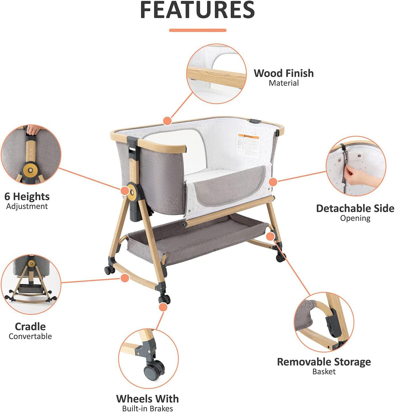 3-in-1 Premium Baby Bedside Sleeper