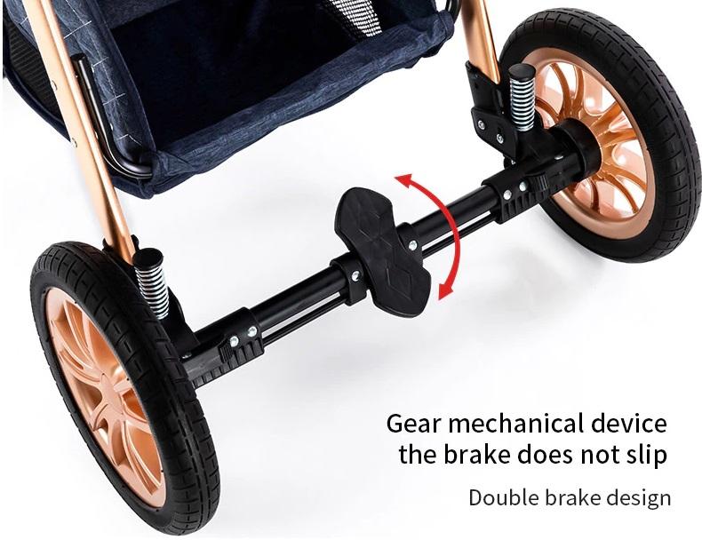 Perfect Pink Premium 3-in-1 Baby Stroller