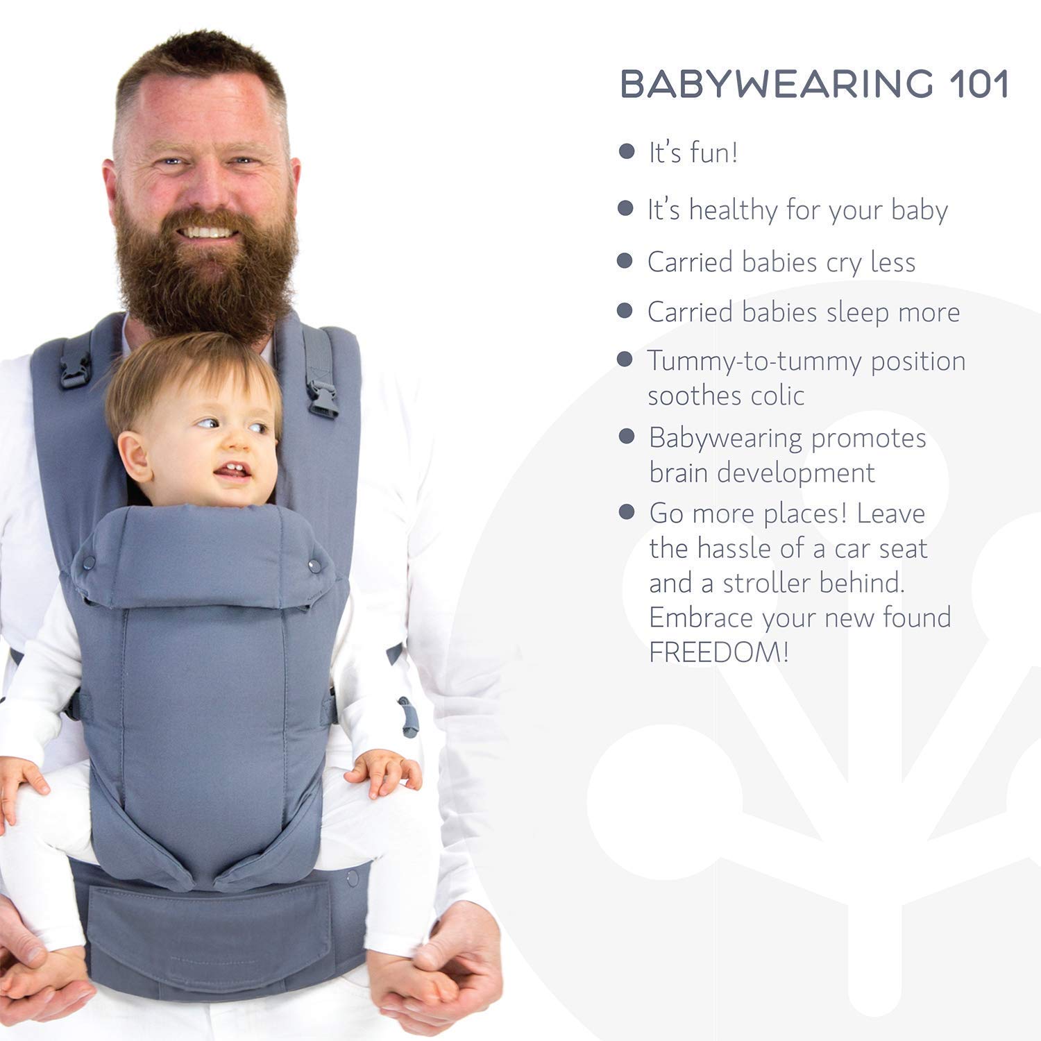 Baby Carrier Newborn to Toddler - All Positions Baby Body Carrier, Baby Carrier Backpack & Baby Front Carrier with Adjustable Seat, Ergonomic Baby Holder Carrier 7-35 lbs (Navy)