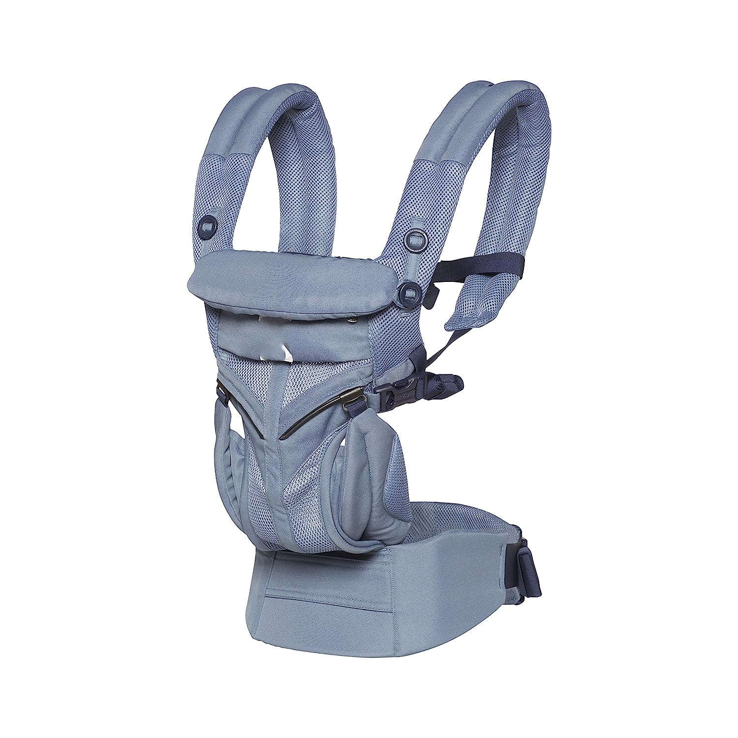 360 All-Position Baby Carrier for Newborn to Toddler with Lumbar Support & Cool Air Mesh (7-45 Lb), Pearl Grey