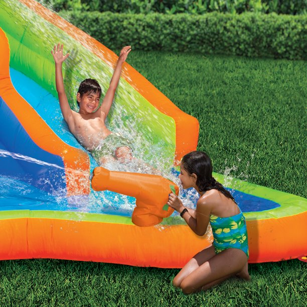 Banzai Adventure Club Outdoor Inflatable Water Park & Dual Slides, Ages 5 & Up, Unisex
