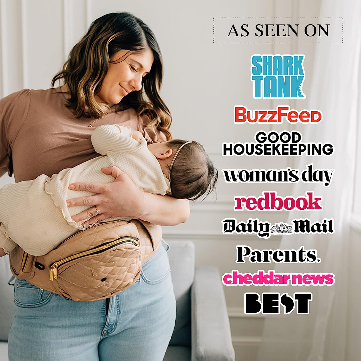 Safety-Certified Hip Seat Baby Carrier - Moms Choice Award Winner,  Ergonomic Carrier & Extenders for Newborns & Toddlers (Carrier, Grey)