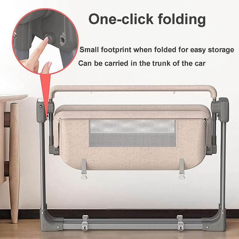 Electric Baby Cradle Smart Baby Bouncer Cradle, Portable Baby Swing with Automatic Swing and Music