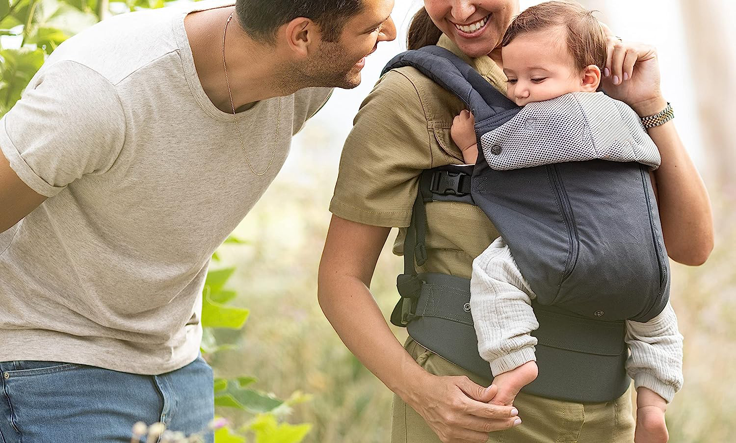 Complete All Seasons Ergonomic 6-in-1 Baby Carrier Newborn to Toddler - with Lumbar Support - for Children 7-45 Pounds - 360 Degree Baby Wearing - Inward & Outward Facing - Stone