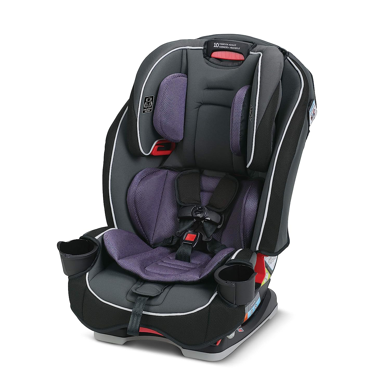 Slimfit 3 in 1 Car Seat -Slim & Comfy Design Saves Space in Your Back Seat, Darcie, One Size
