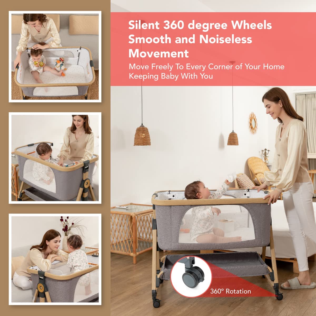 3-in-1 Premium Baby Bedside Sleeper