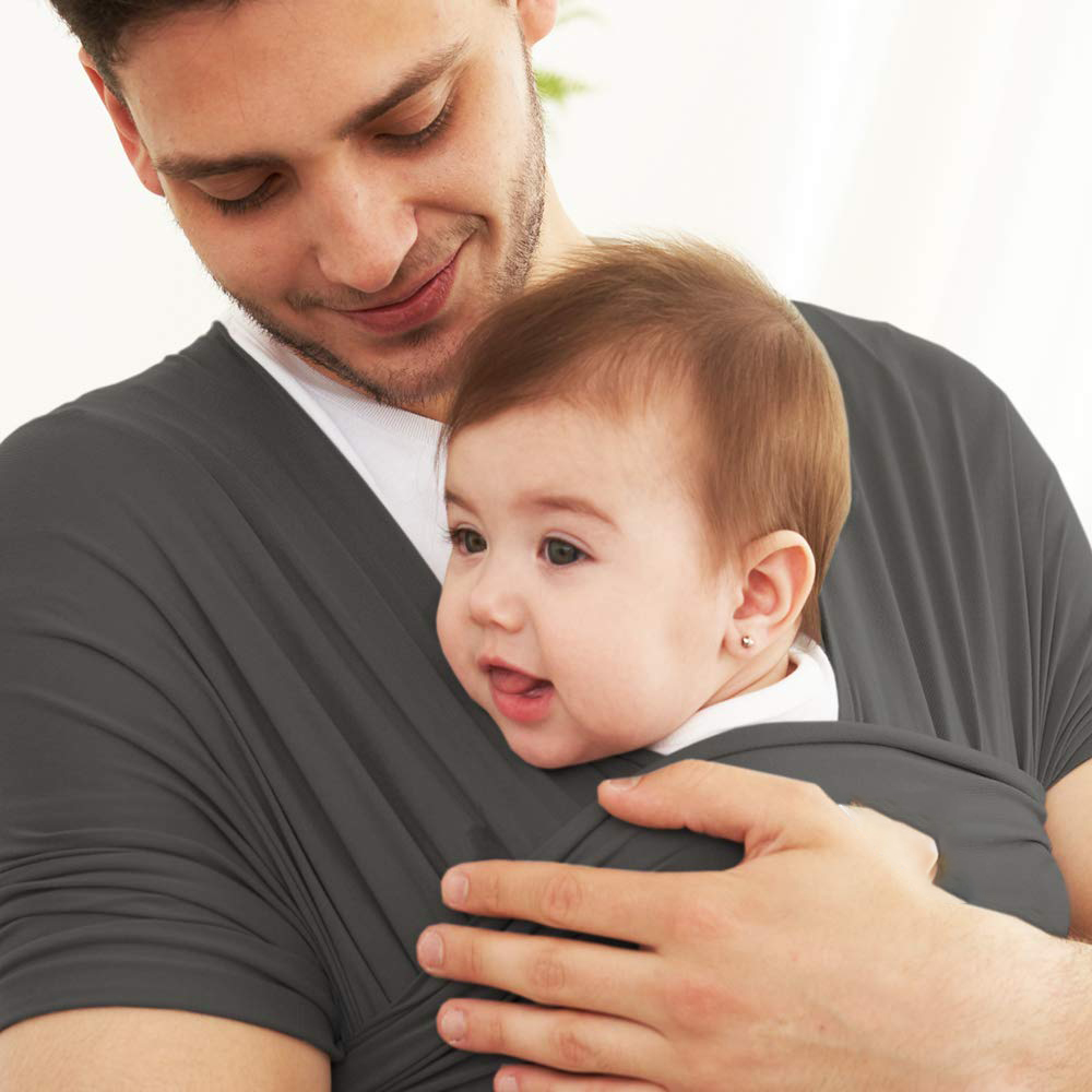 Baby Wrap Carrier,Hands Free Baby Carrier Sling,Lightweight,Breathable,Softness,Perfect for Newborn Infants and Babies Shower Gift,Black