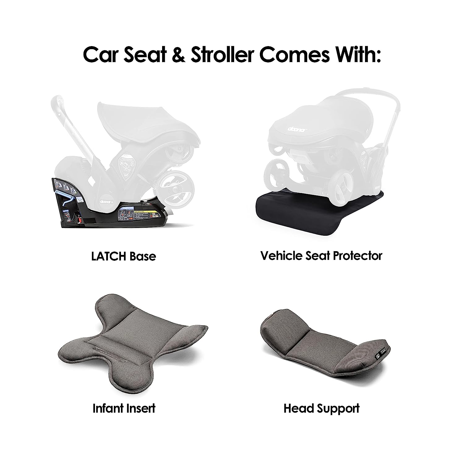 Infant Car Seat & Latch Base - Rear Facing, Car Seat to Stroller in Seconds - US Version, Nitro Black
