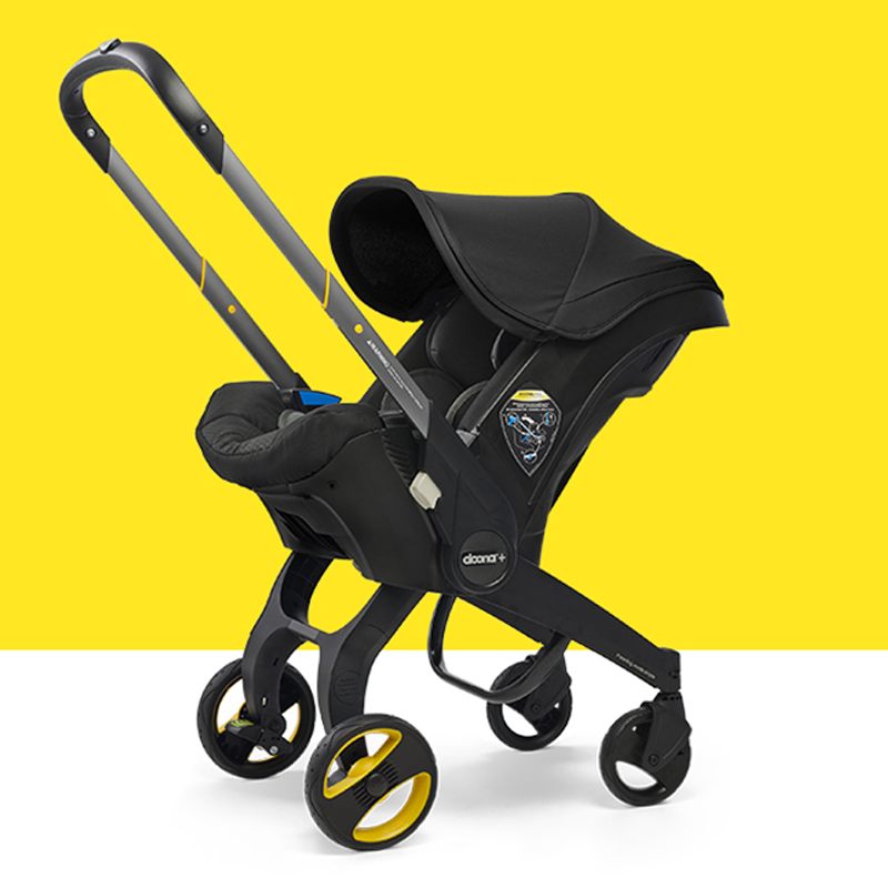 Newborn 4-in-1 Folding Stroller with One-Touch Car Storage, Infant Car Seat