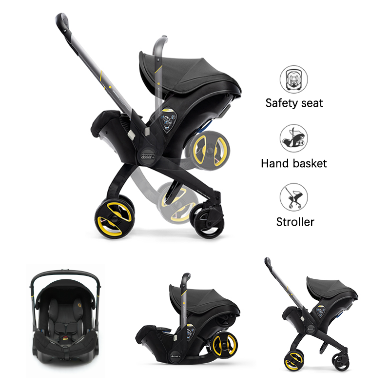 Newborn 4-in-1 Folding Stroller with One-Touch Car Storage, Infant Car Seat