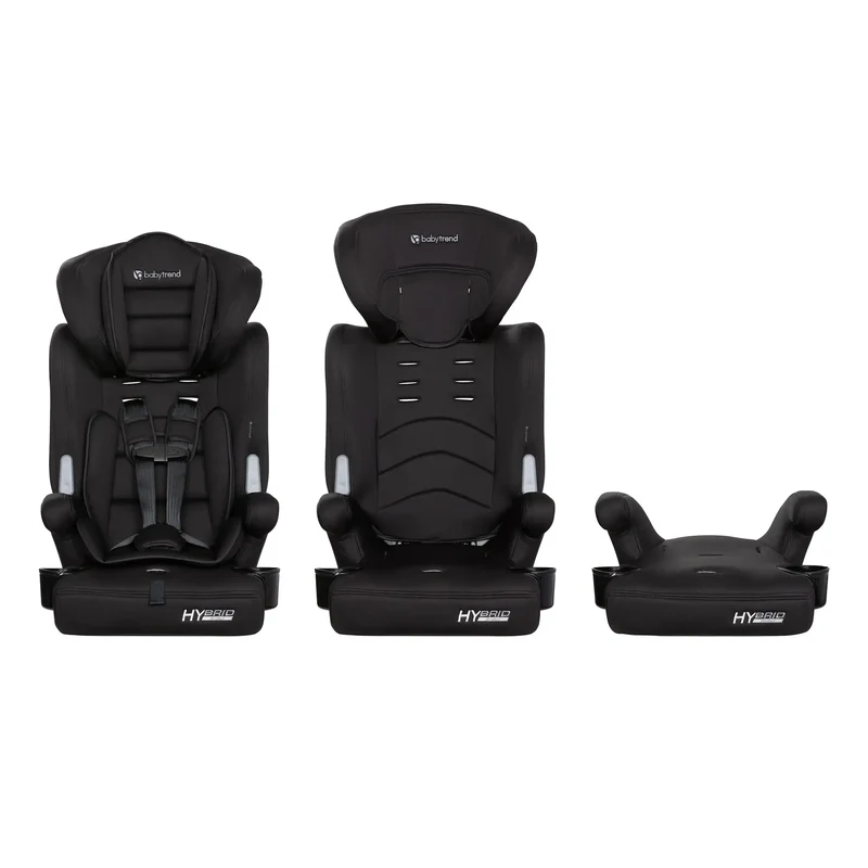 3-in-1 Lightweight Combination Booster Car Seat with Adjustable Height Positions, Side Impact Protection & Comfortable Arm Rests